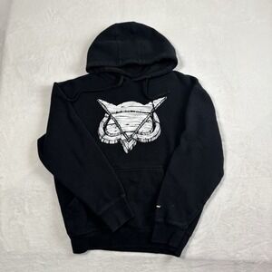 3Blackdot Gaming Pullover Long Sleeve Fleece Black Hoodie Women's Large